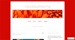 Desktop Screenshot of claudiajustsaying.com
